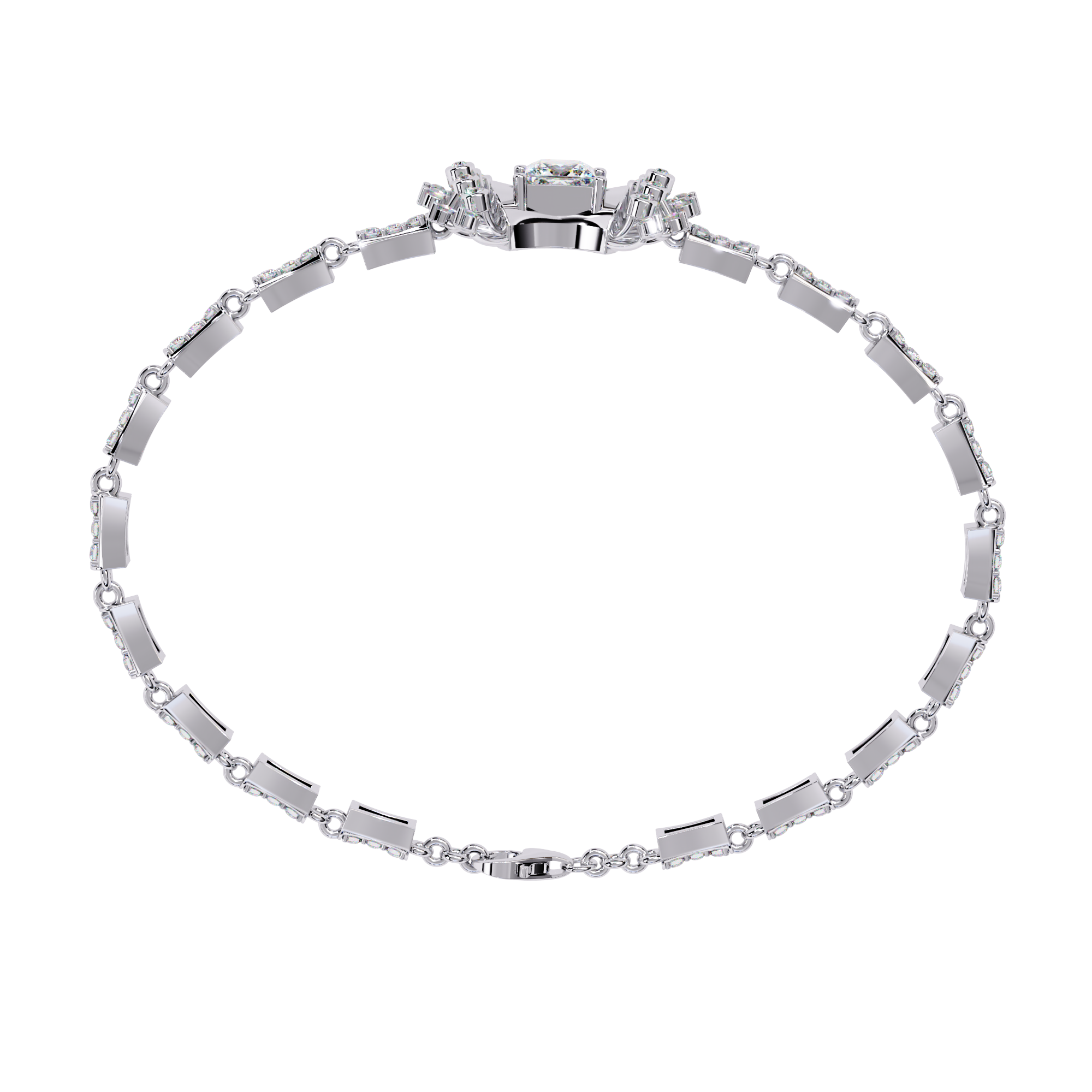 Solitairekart 1.65ct Bow Design Natural Diamond Bracelet-HI Color, VS-SI Clarity